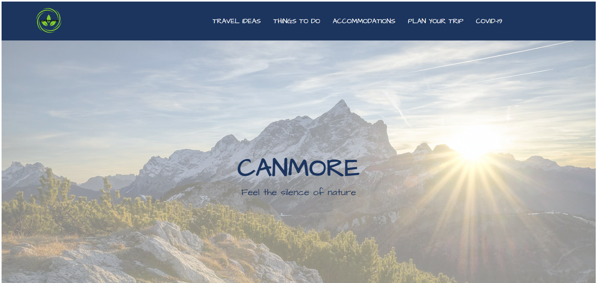 A view of the hero section for canmore